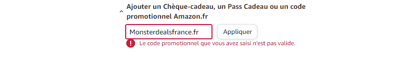 Comment utiliser un code de reduction sur Amazon2