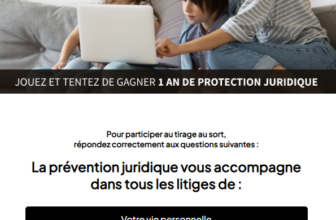 Tentez de gagner 1 contrat dun an de protection juridique