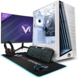 Vibox VI-28 PC Gamer, 22″ Écran Pack, AMD Ryzen 3200GE, Vega 8s, 16Go RAM, 480Go SSD, Win11, WiFi